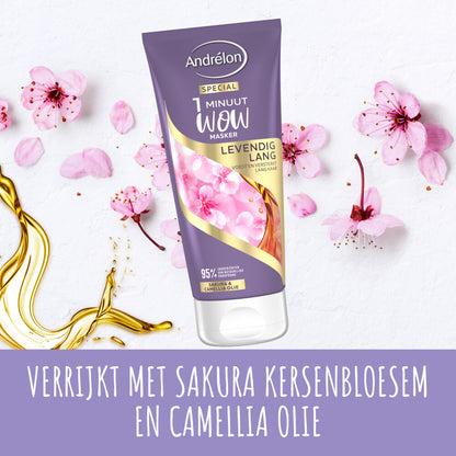Andrélon 1 Minute Wow Mask Vibrant Long 180 ml