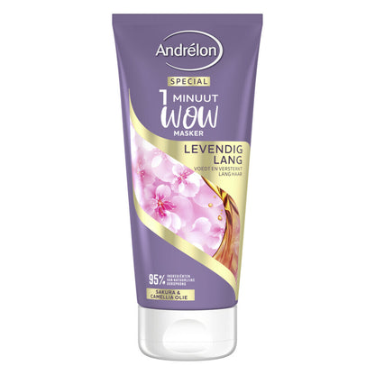 Andrélon 1 Minute Wow Mask Vibrant Long 180 ml