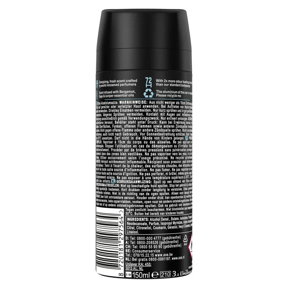 Axe Deodorant Bodyspray Aqua Bergamot 150 ml - K Drogerie