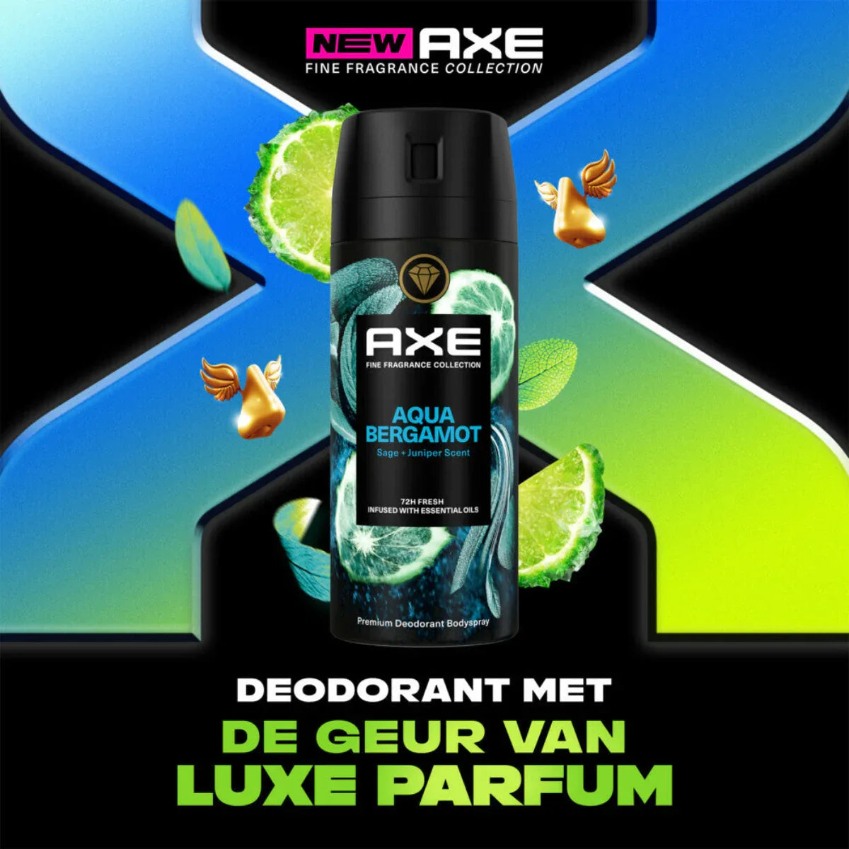 Axe Deodorant Bodyspray Aqua Bergamot 150 ml - K Drogerie