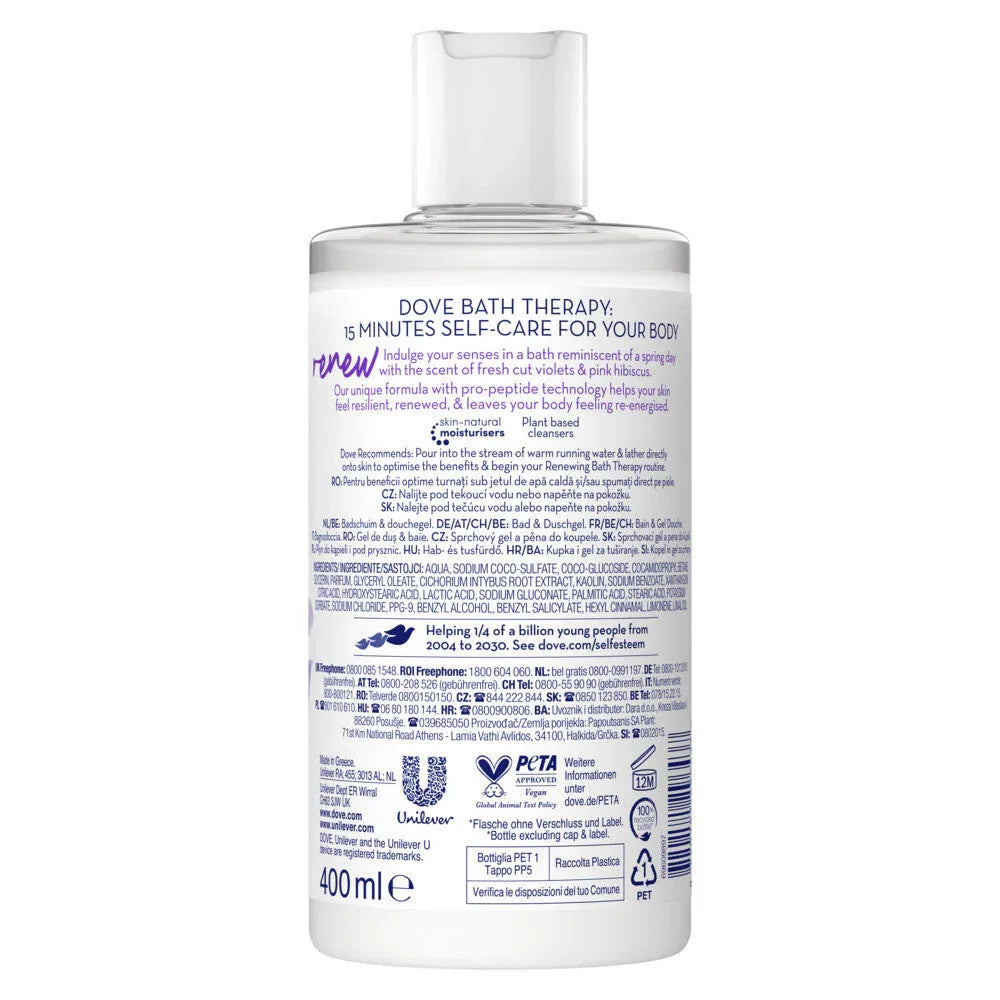 Dove Bath Therapy Renew Badschuim & Douchgel 400 ml - K Drogerie