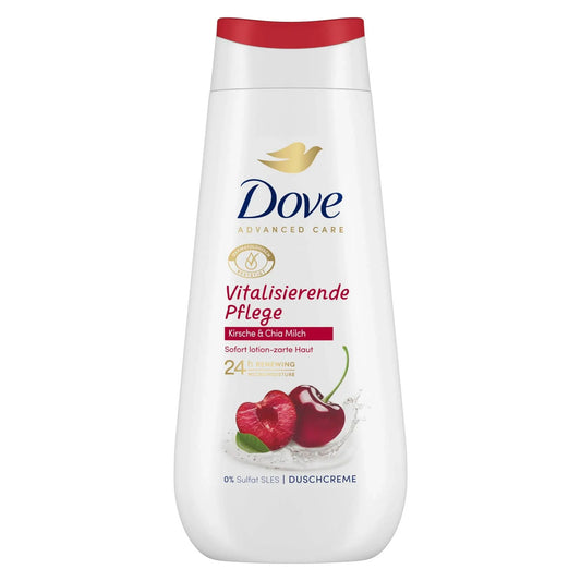 Dove Advanced Care Douchecrème Vitaliserende Verzorging Kers & Chia Melk 225 ml - K Drogerie