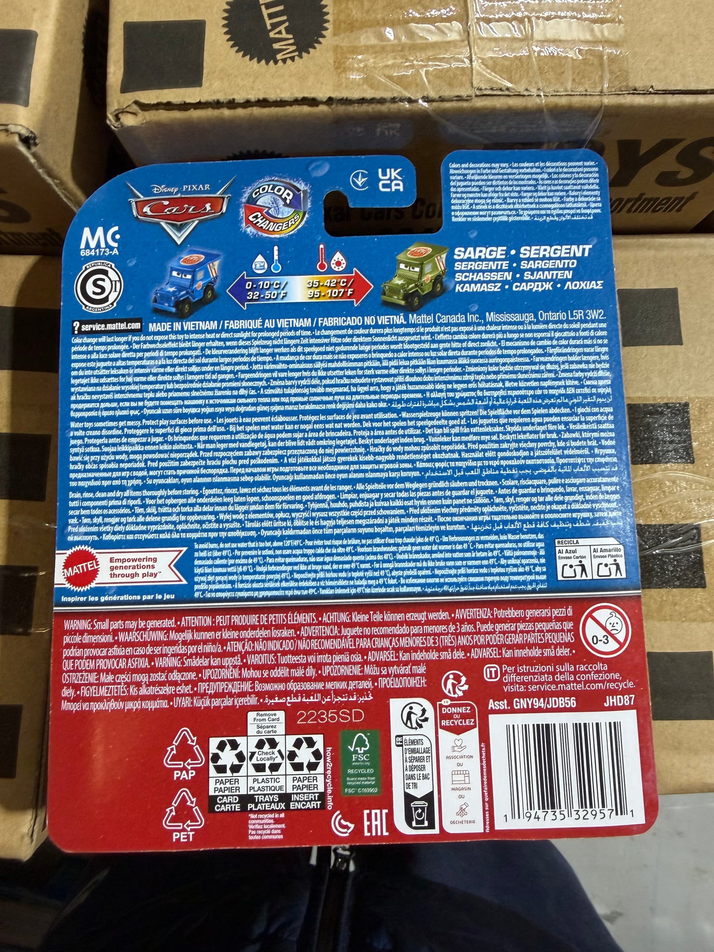 Disney Pixar Cars Farbwechsler-Auto – Farbwechselndes Spielzeugauto – Warm- und Kaltwasser – 8 Varianten