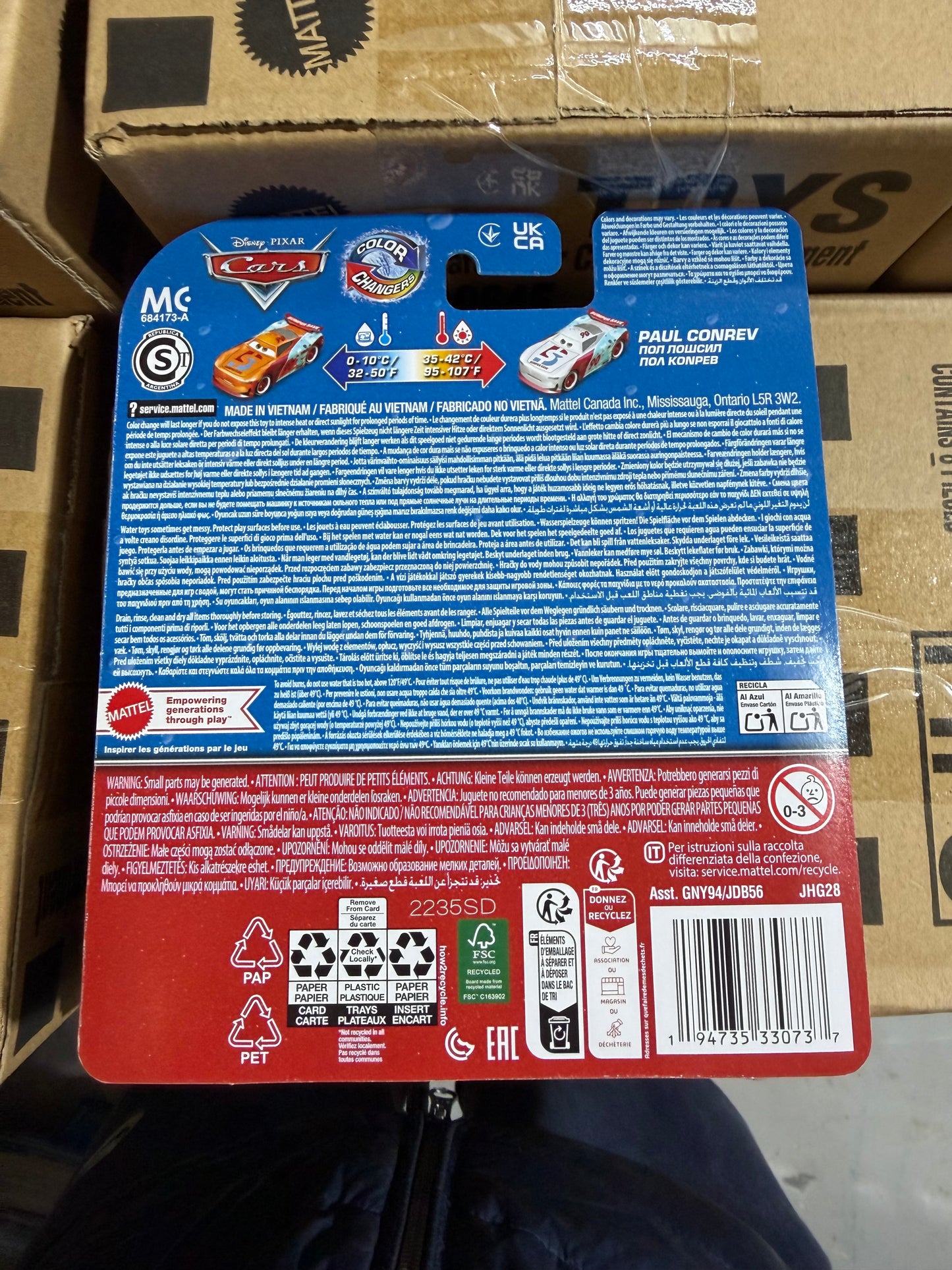 Disney Pixar Cars Farbwechsler-Auto – Farbwechselndes Spielzeugauto – Warm- und Kaltwasser – 8 Varianten