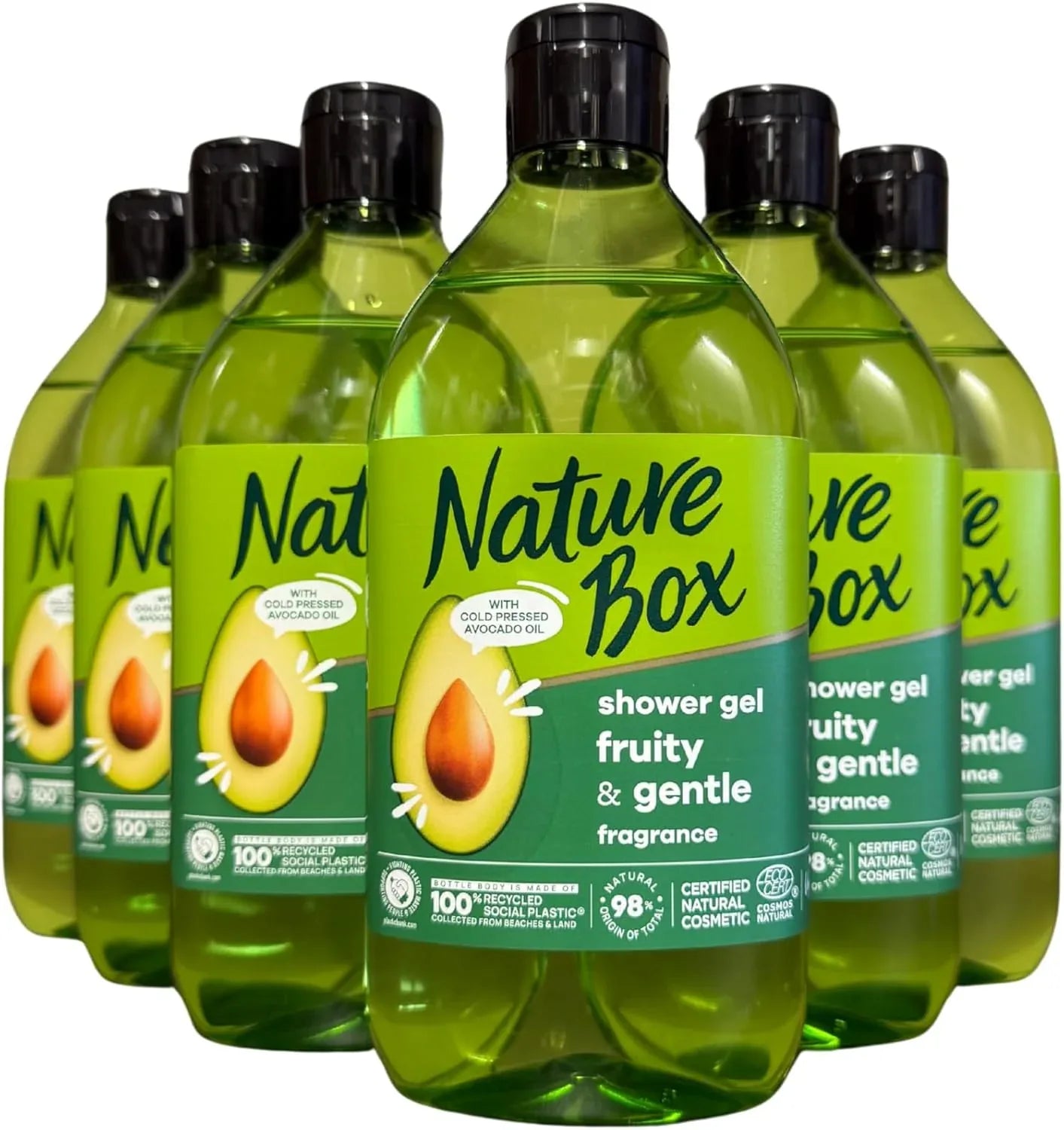 Nature Box Avocado Vegan Douchegel 6 x 385ml - K Drogerie