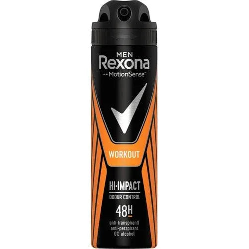 Rexona Men Deodorant Spray Workout Hi-Impact 150 ml - K Drogerie
