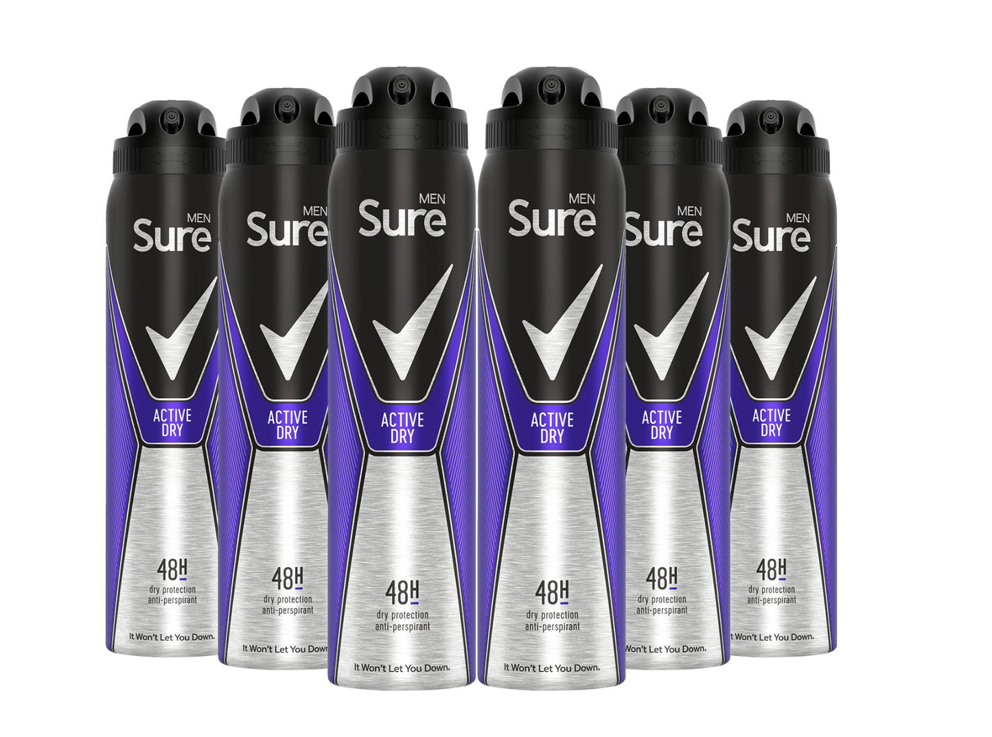 Sure (Rexona) Active Dry Deodorant Spray 6 x 150 ml 