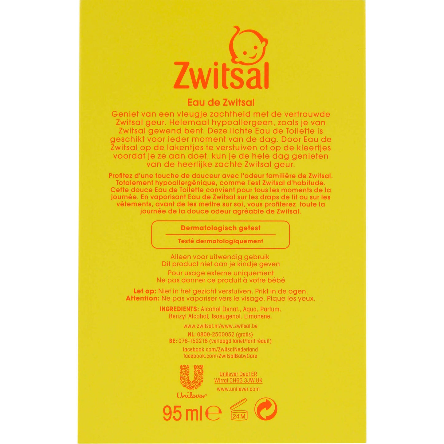 Zwitsal Eau de Toilette Met Bewaarblik 95 ml